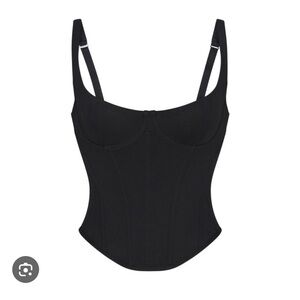 Skims cotton black Corset Top